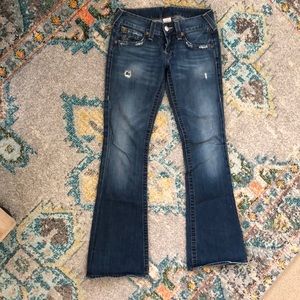 Jeans True Religion Low Waisted Sz 28 lightly worn